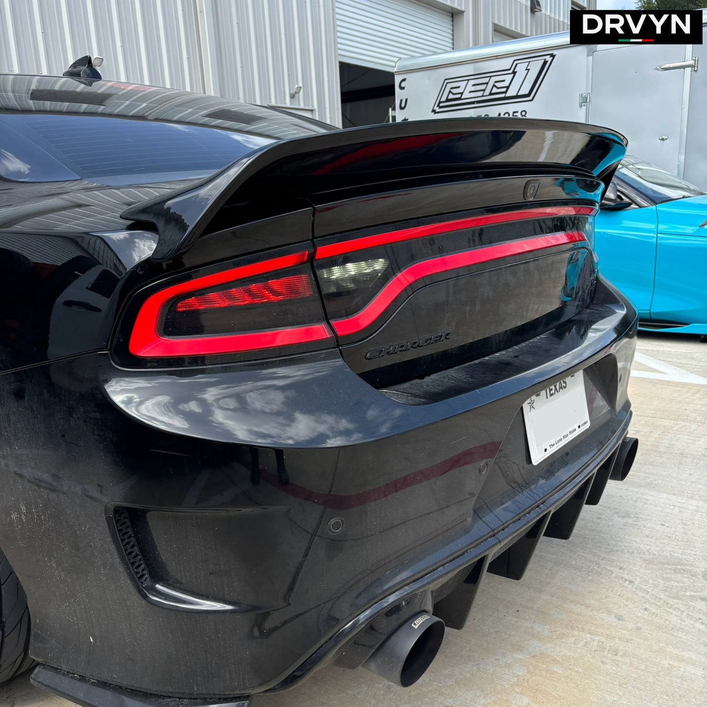15-23 DODGE CHARGER REDEYE STYLE MATT BLACK HIGHKICK TRUNK SPOILER WING - photo 3 - Drvyn