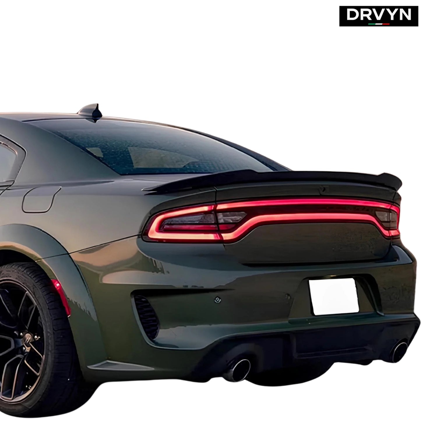 11-2023 DODGE CHARGER GLOSSY BLACK HIGHKICK REAR TRUNK DUCKBILL SPOILER WING - photo 3 - Drvyn