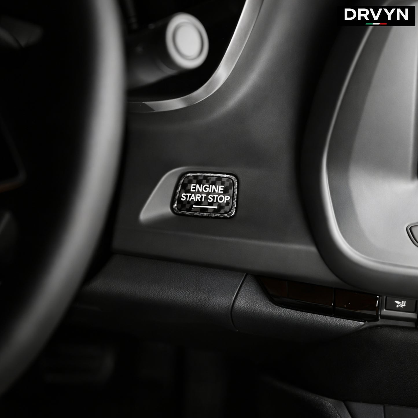DRVYN Real Carbon Fiber Engine Start Button Cover For Chevrolet Corvette C7 2014-2019 - photo 3 - Drvyn