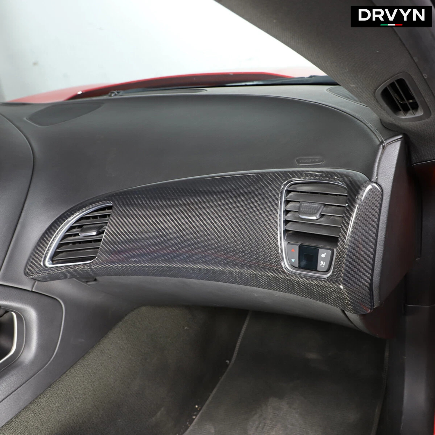 DRVYN Real Carbon Fiber Passenger Side Dashboard Panel Cover For Trim Corvette C7 14+ - photo 3 - Drvyn