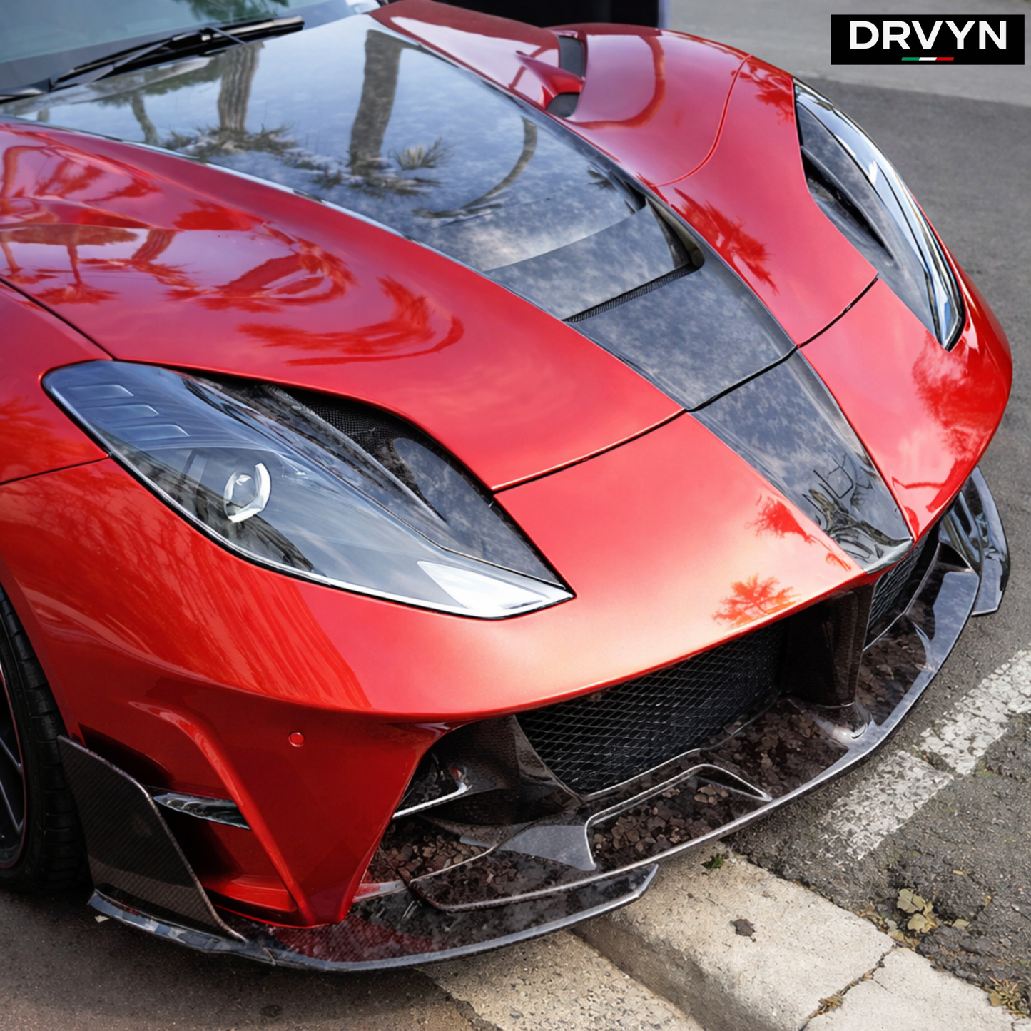 DRVYN MSY Style Carbon Fiber Front Bumper Lip Guard - photo 3 - Drvyn