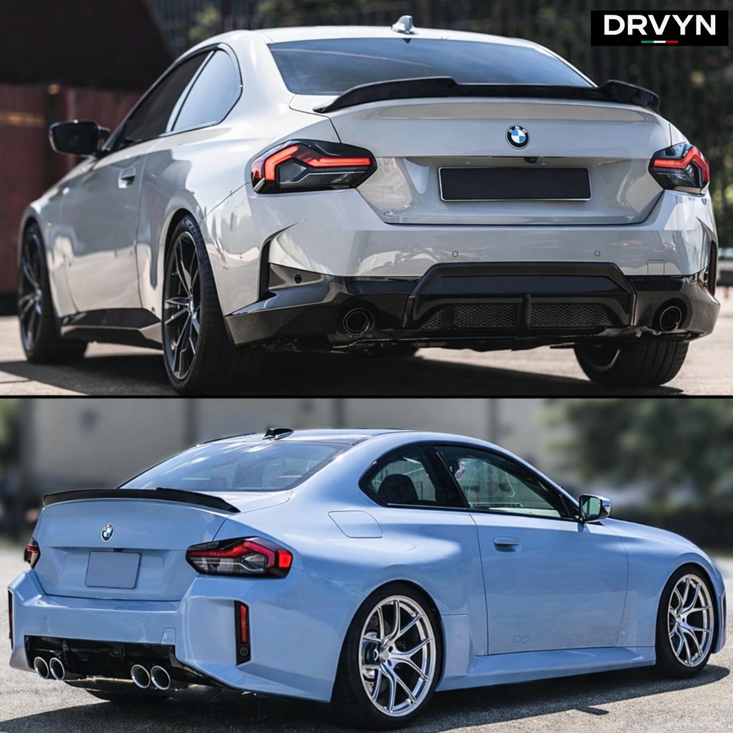 DRVYN 22-26 BMW G42 2 SERIES M240i G87 M2 V STYLE REAL CARBON FIBER TRUNK SPOILER - photo 3 - Drvyn