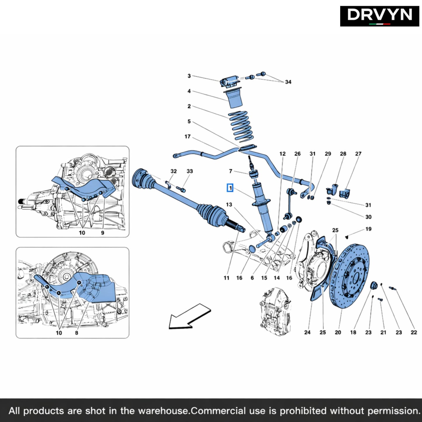 DRVYN Rear Shock Absorber For Ferrari 812 Superfast,Genuine Parts:335659 - photo 3 - Drvyn