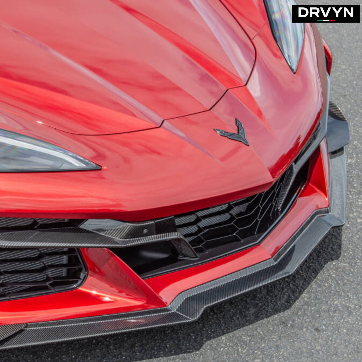 2023-25 Corvette C8 Z06 E-ray Carbon Fiber Z07 Style Front Splitter & Canard - photo 5 - Drvyn