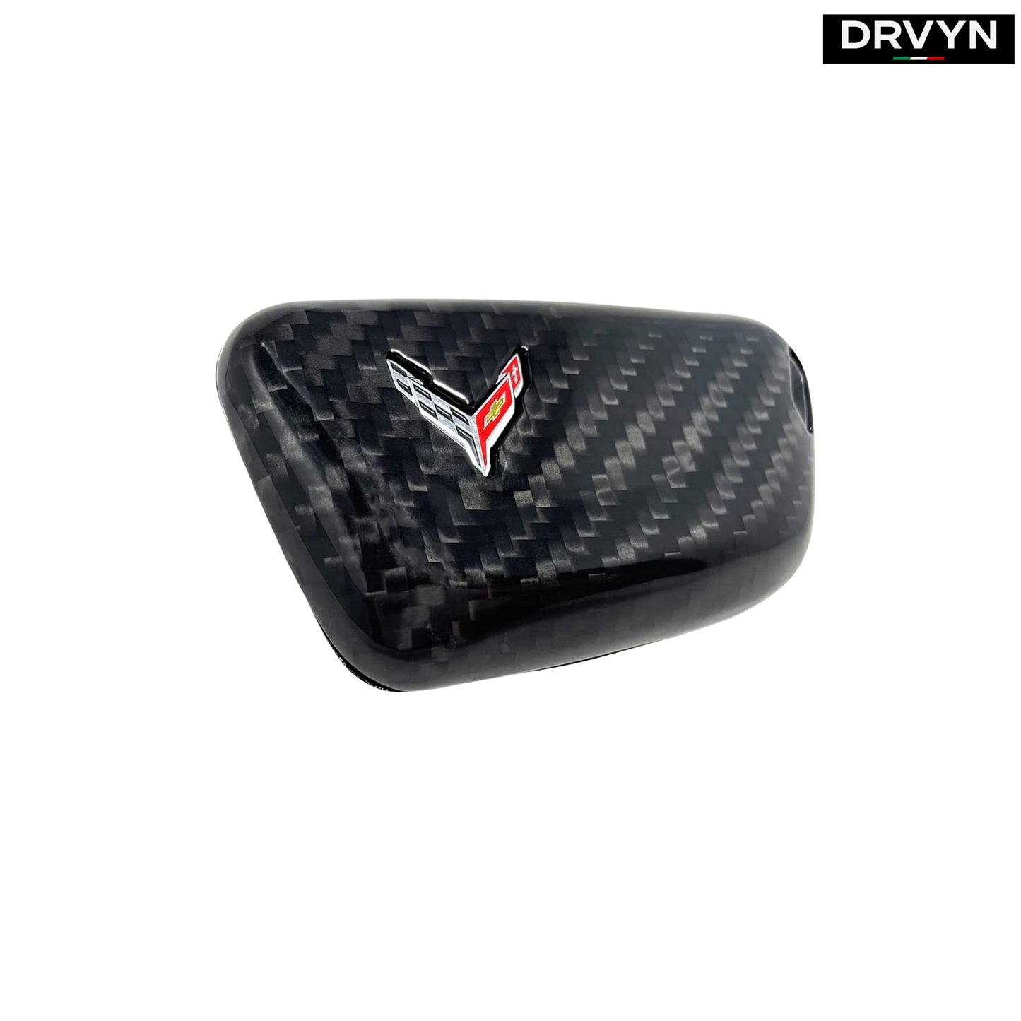 REAL CARBON FIBER KEY FOB CASE COVER FOR 2020-26 CORVETTE C8 Z51 1LT 2LT 3LT Z06 - photo 3 - Drvyn