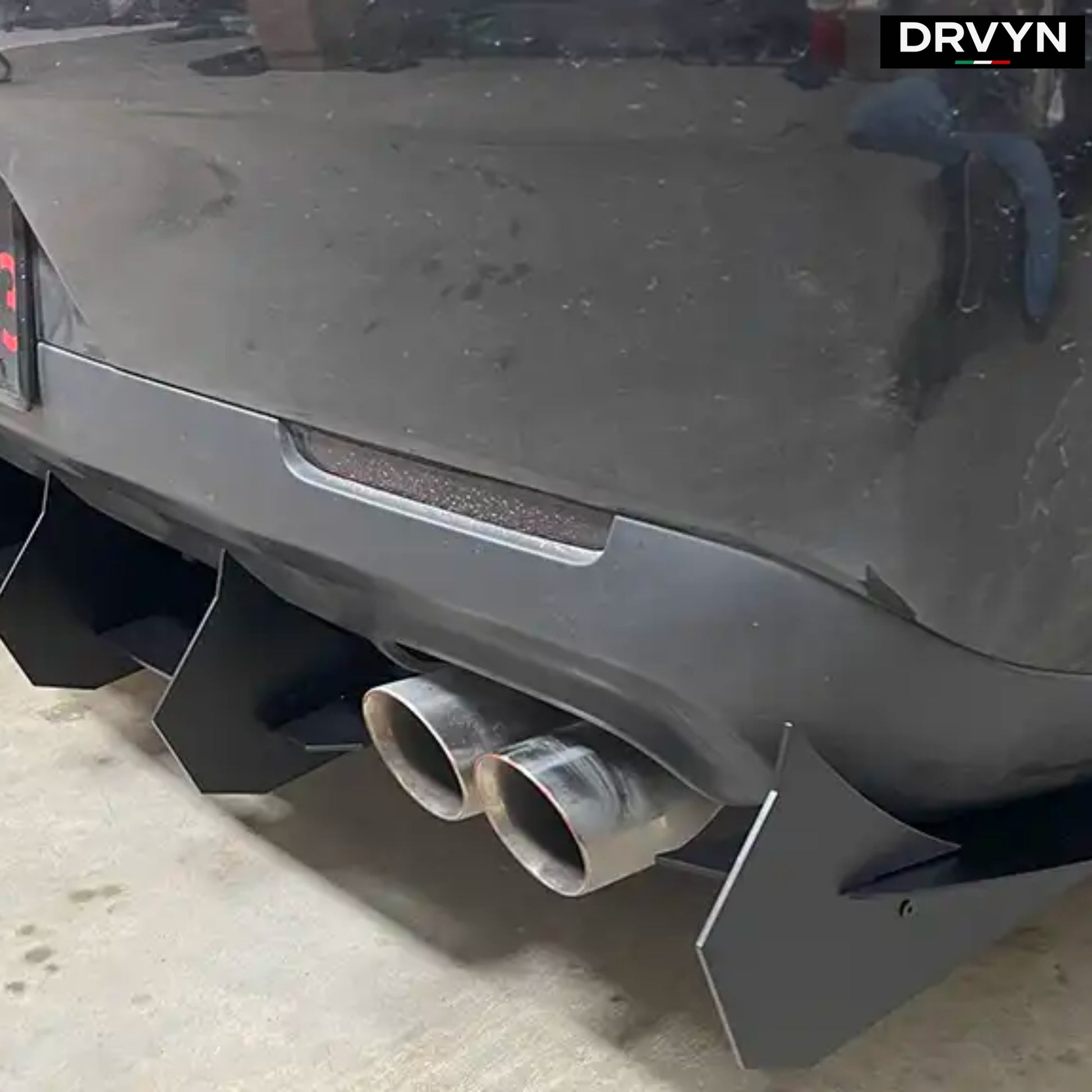15-23 DODGE CHALLENGER LED MATTE BLACK REAR BUMPER DIFFUSER REPLACEMENT - photo 5 - Drvyn