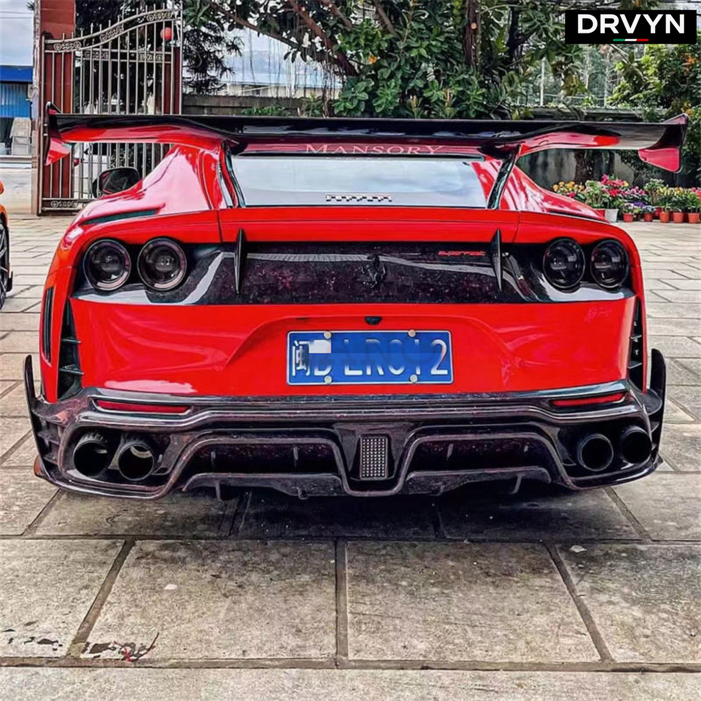DRVYN Tuning Parts M Style Matte Black Carbon Fiber Auto Car Rear Spoiler for Ferrari 812 Superfast - photo 4 - Drvyn
