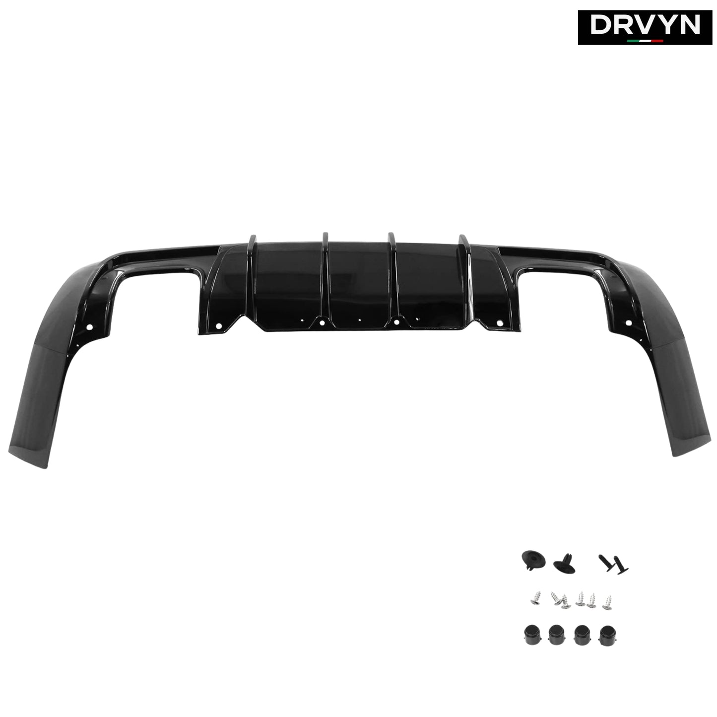 15-23 DODGE CHALLENGER  LED GLOSS BLACK REAR BUMPER DIFFUSER REPLACEMENT - photo 2 - Drvyn