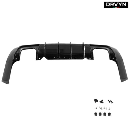 15-23 DODGE CHALLENGER  LED GLOSS BLACK REAR BUMPER DIFFUSER REPLACEMENT - photo 2 - Drvyn