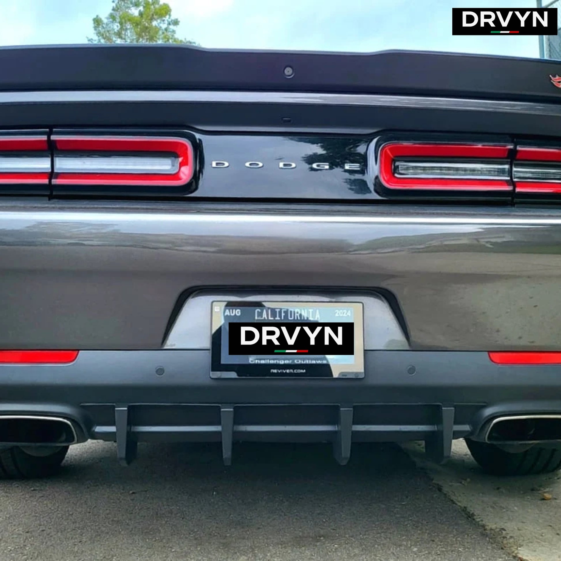 2015-23 DODGE CHALLENGER PERFOFRMANCE SHARK FIN REAR BUMPER DIFFUSER VALANCE - photo 3 - Drvyn