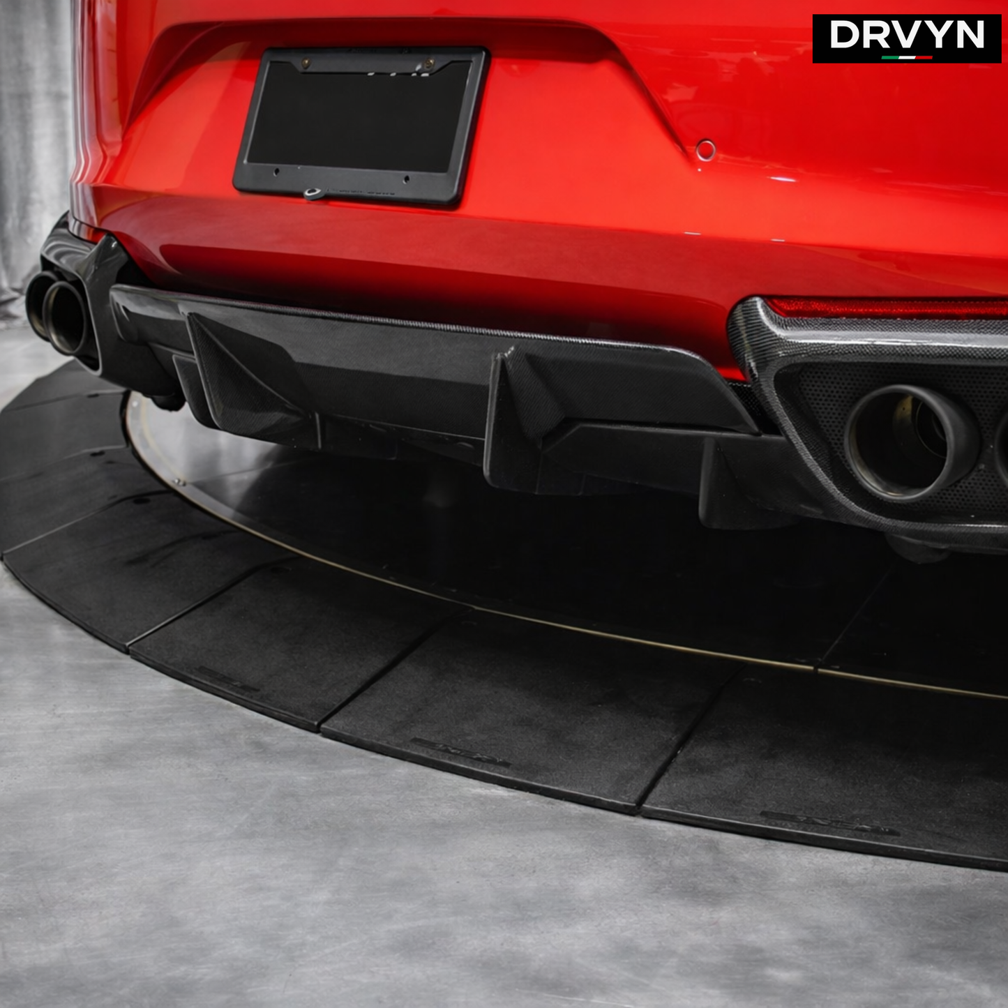 DRVYN Plain Weave Dry Carbon Fiber Rear Bumper Diffuser Spoiler - photo 4 - Drvyn
