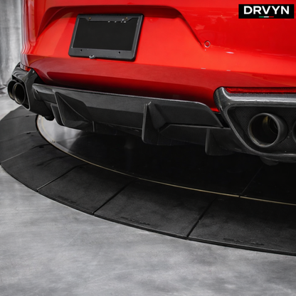 DRVYN Plain Weave Dry Carbon Fiber Rear Bumper Diffuser Spoiler - photo 4 - Drvyn