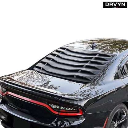 2011-2023 DODGE CHARGER 2PC GLOSS BLACK REAR WINDOW WINDSHIELD LOUVER COVER - photo 2 - Drvyn
