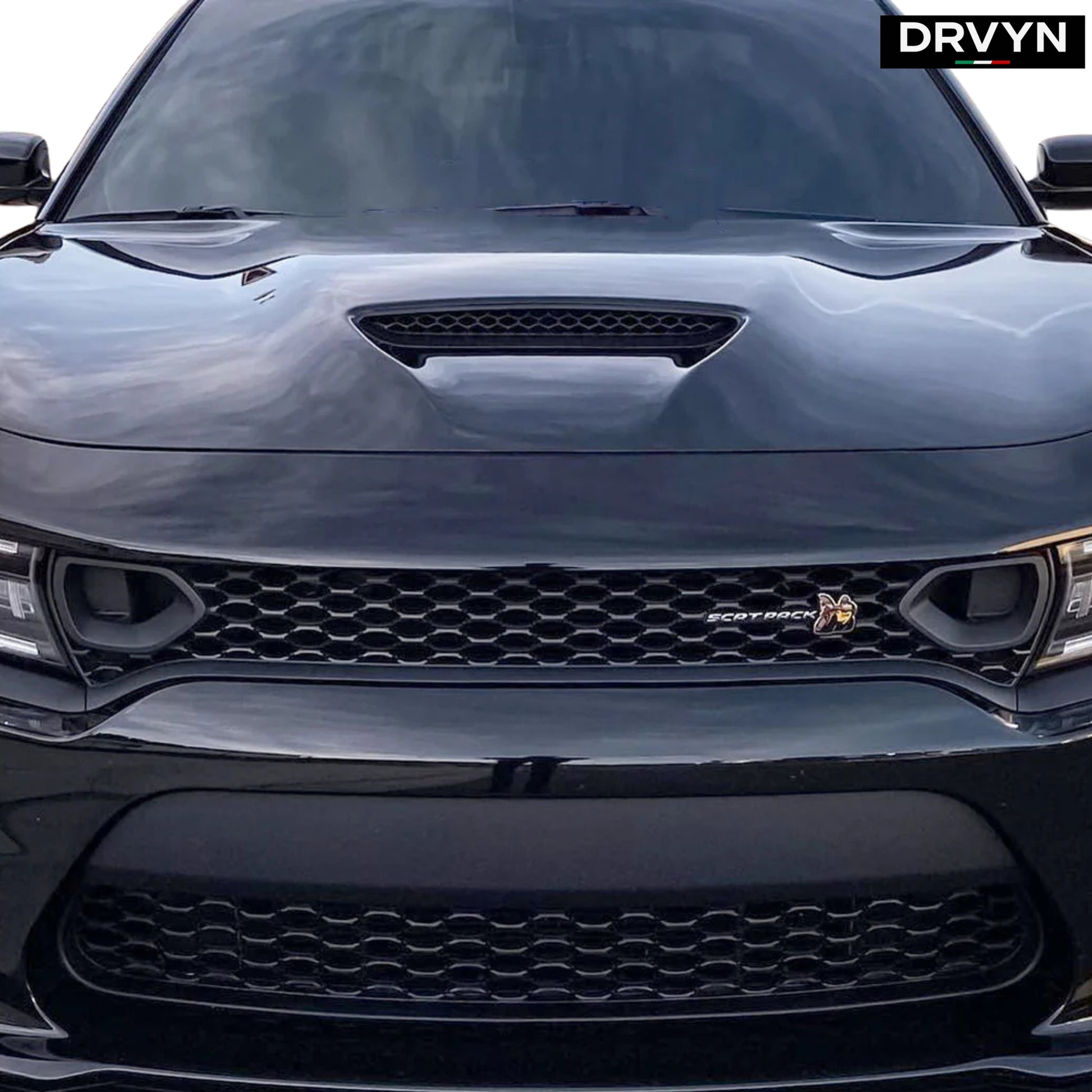 2015-2023 DODGE CHARGER RT SCAT PACK SRT STYLE FRONT MESH GRILLE W/ AIR DUCT - photo 3 - Drvyn