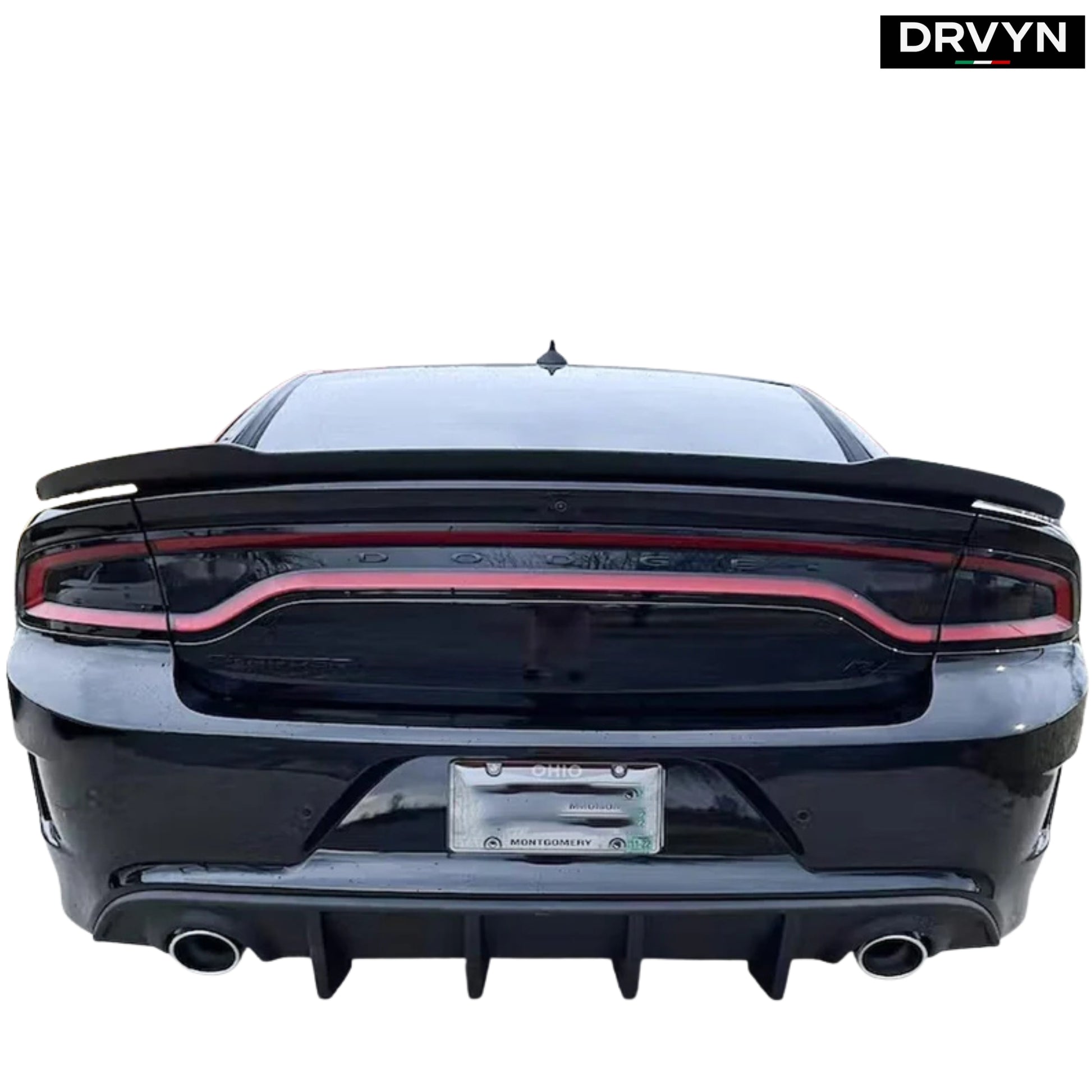 2015-2023 DODGE CHARGER SRT R/T SCAT PACK MATT BLACK REAR BUMPER DIFFUSER - photo 3 - Drvyn