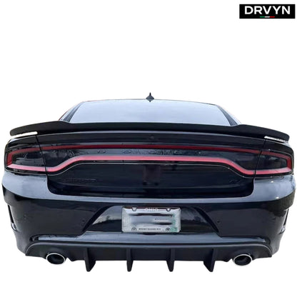 2015-2023 DODGE CHARGER SRT R/T SCAT PACK MATT BLACK REAR BUMPER DIFFUSER - photo 3 - Drvyn