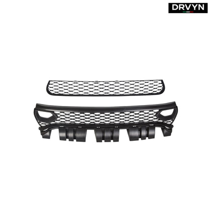 15-23 DODGE CHARGER RT SCAT PACK SRT DUAL SNORKEL FRONT UPPER + LOWER GRILLE (For: Dodge Charger) for Nissan Infiniti - Drvyn