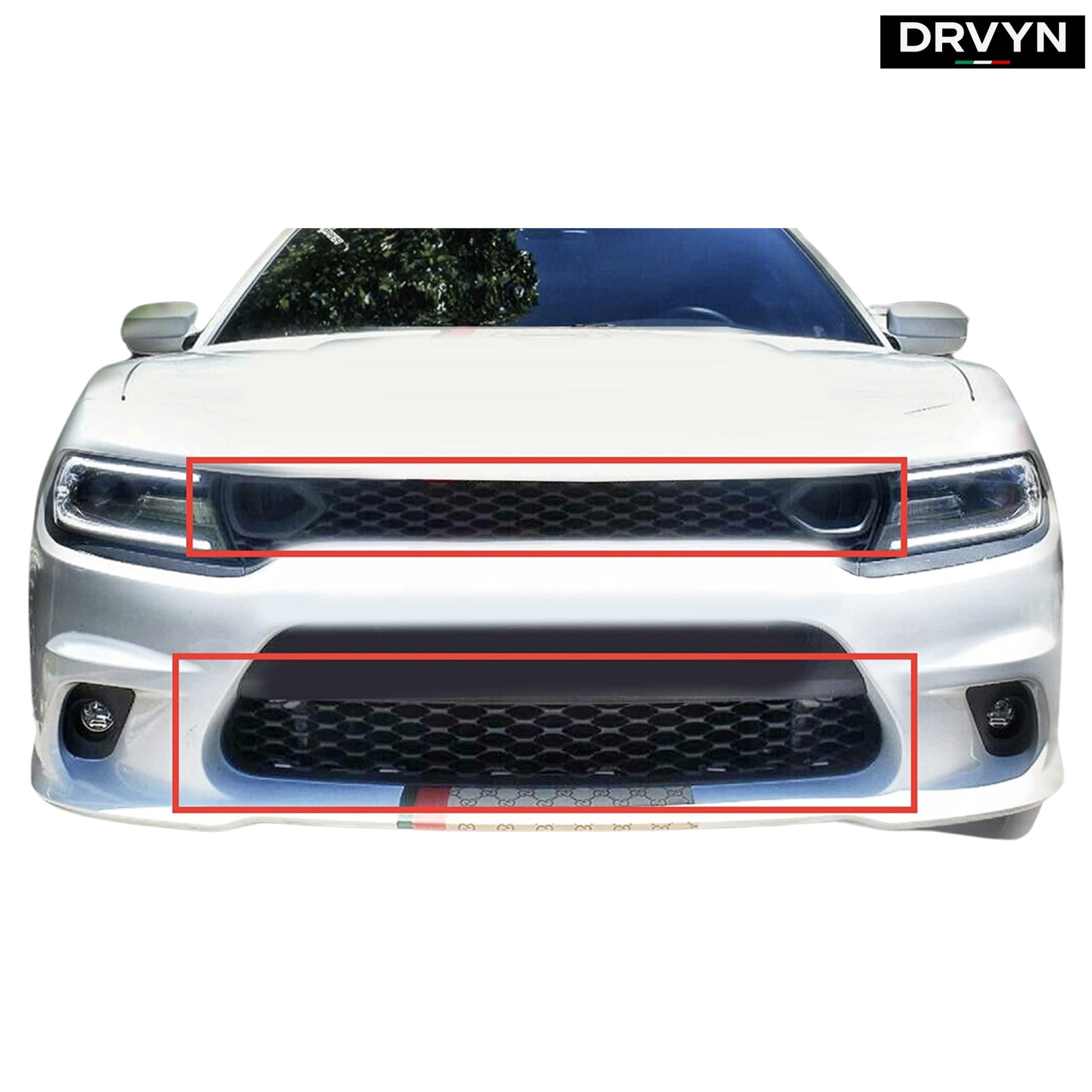 15-23 DODGE CHARGER RT SCAT PACK SRT DUAL SNORKEL FRONT UPPER + LOWER GRILLE (For: Dodge Charger) - photo 3 - Drvyn