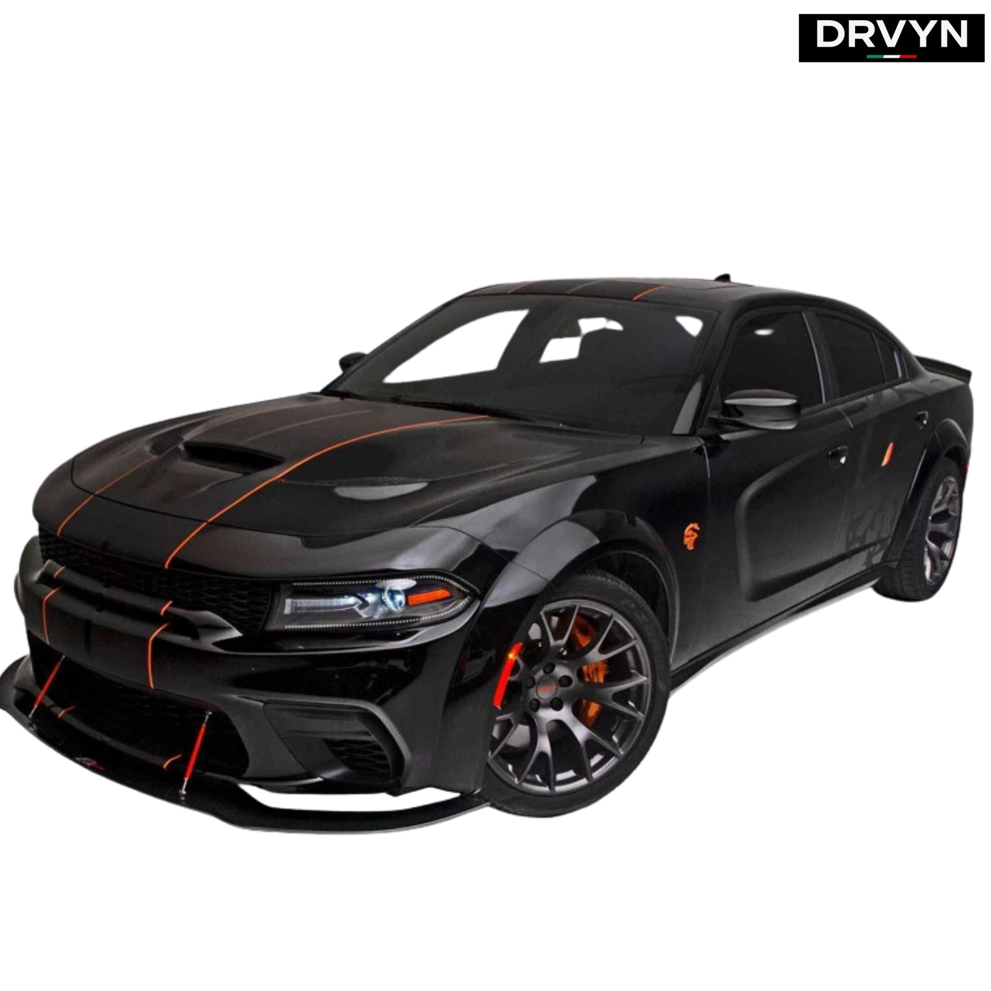 20-2023 DODGE CHARGER SRT WIDEBODY H STYLE GLOSS BLACK SIDE SKIRT EXTENSION - photo 3 - Drvyn