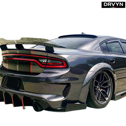 2011-23 DODGE CHARGER SRT SCAT DUCKBILL GLOSS BLACK REAR WINDOW ROOF SPOILER - photo 3 - Drvyn