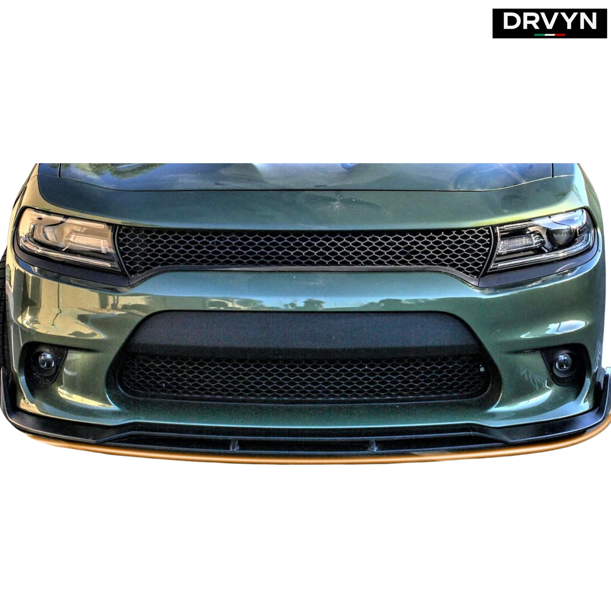2015-2023 DODGE CHARGER SRT DOUBLE DECK MATT BLACK FRONT BUMPER LIP SPLITTER - photo 3 - Drvyn