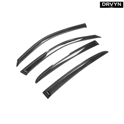 2011-2023 DODGE CHARGER PREMIUM AERO BLACK WINDOW VISOR RAIN GUARD DEFLECTOR - photo 2 - Drvyn