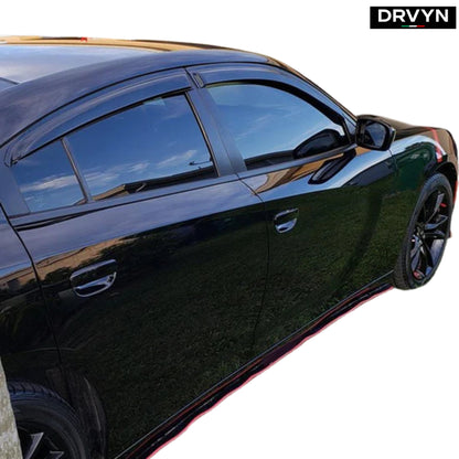 2011-2023 DODGE CHARGER PREMIUM AERO BLACK WINDOW VISOR RAIN GUARD DEFLECTOR - photo 3 - Drvyn