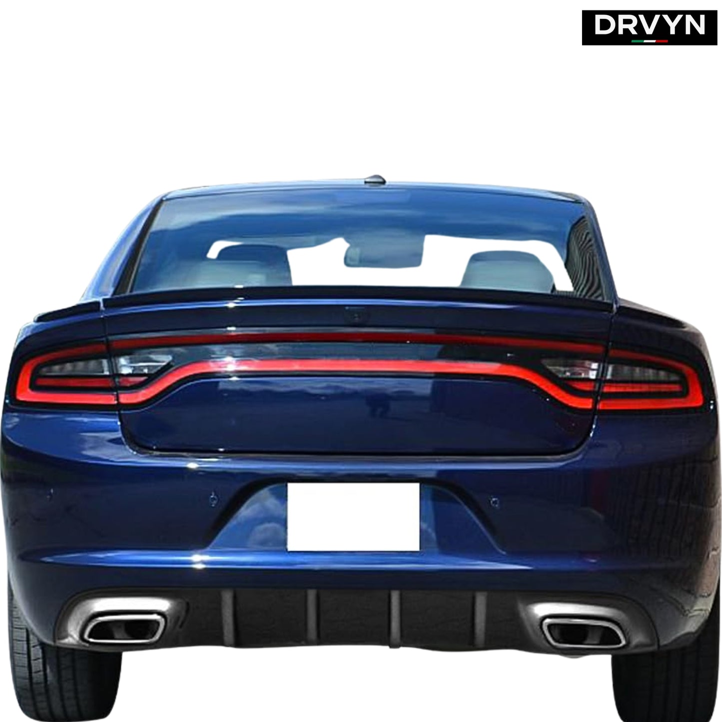2015-2023 DODGE CHARGER SXT SE GLOSSY BLACK SHARK FIN REAR BUMPER DIFFUSER - photo 3 - Drvyn