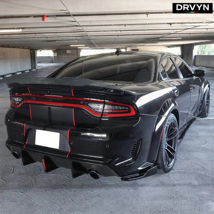20-23 DODGE CHARGER WIDEBODY LED REAR BUMPER DIFFUSER + SIDE EXTENSION SPAT - photo 4 - Drvyn