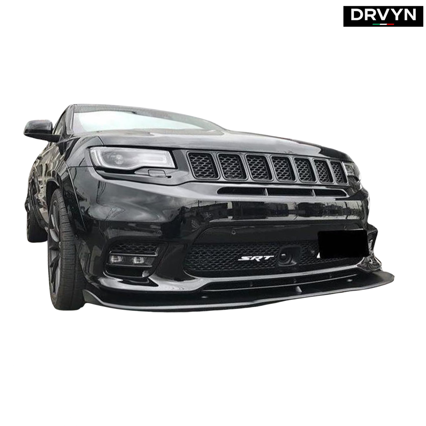 17-21 JEEP GRAND CHEROKEE SRT TRACKHAWK AMPP V2 GLOSS BLACK FRONT BUMPER LIP - photo 4 - Drvyn