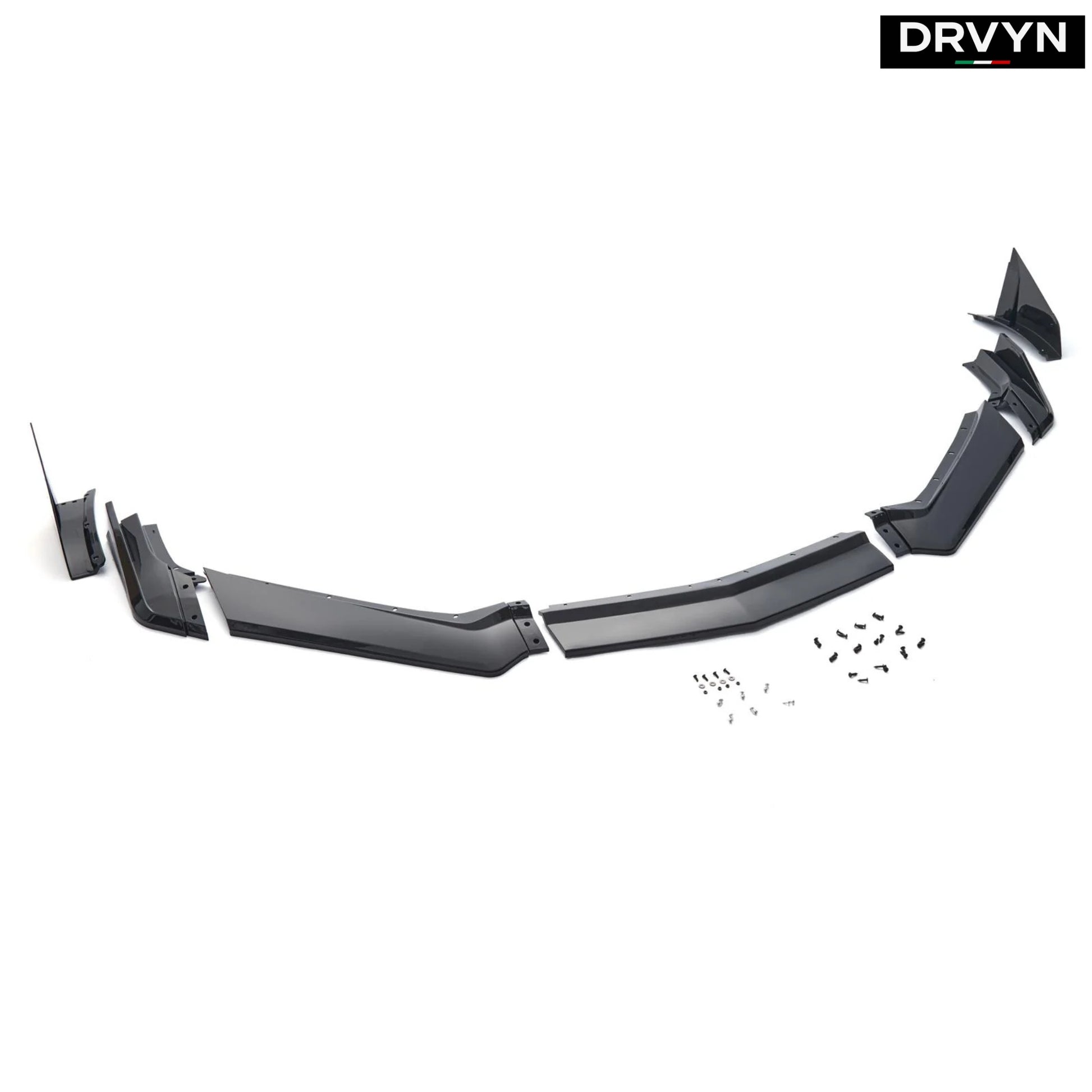 For 2020-25 Corvette C8 Z51 STG 3 Winglet Gloss Black Front Bumper Lip Splitter for Nissan Infiniti - Drvyn