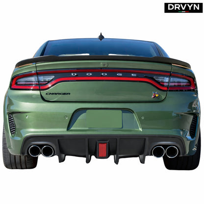 15-2023 DODGE CHARGER SRT R/T SCAT PACK QUAD TIP REAR DIFFUSER RED REFLECTOR - photo 3 - Drvyn