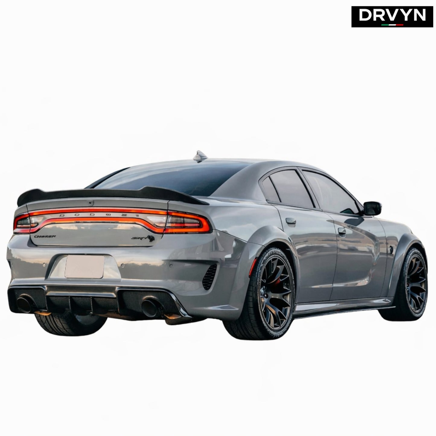 20-2023 DODGE CHARGER SRT WIDEBODY H STYLE GLOSS BLACK REAR BUMPER DIFFUSER - photo 3 - Drvyn