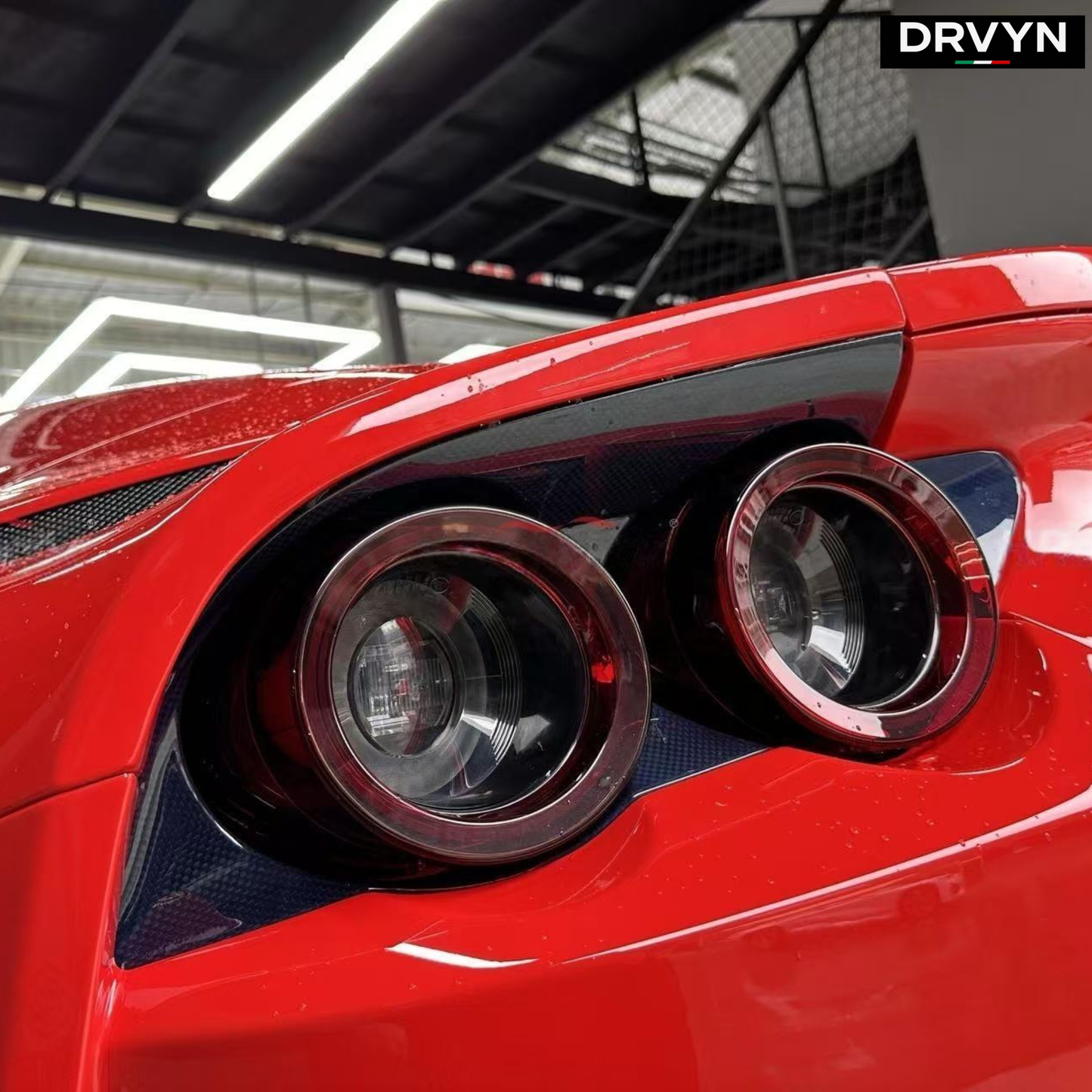 DRVYN OEM Style Dry Carbon Fiber Rear Lamp Cover  For Ferrari 812 Superfast - photo 4 - Drvyn