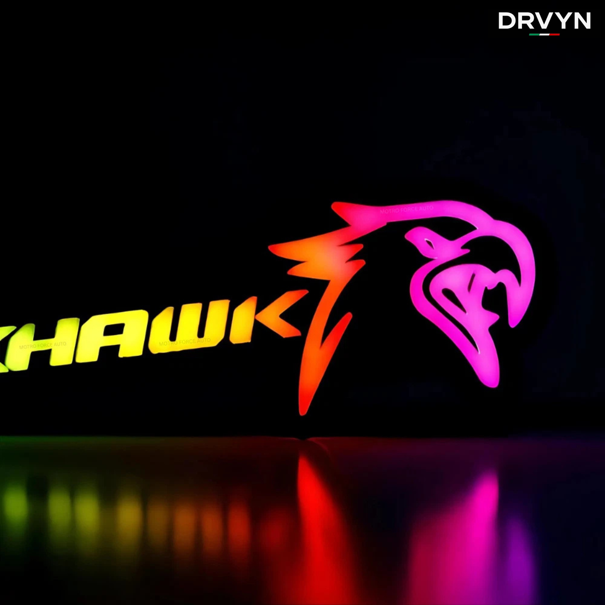 DRVYN MULTICOLOR RGBW INSERTS LED EMBLEM BADGE FITS JEEP TRACKHAWK SRT GRAND CHEROKEE - photo 3 - Drvyn