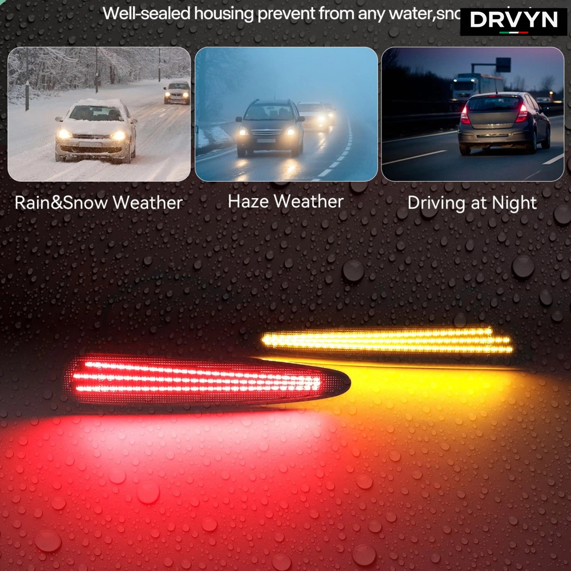 DRVYN 2005-2013 Chevy Corvette C6 Front Rear Sequential LED Side Marker Light Lamp - photo 3 - Drvyn