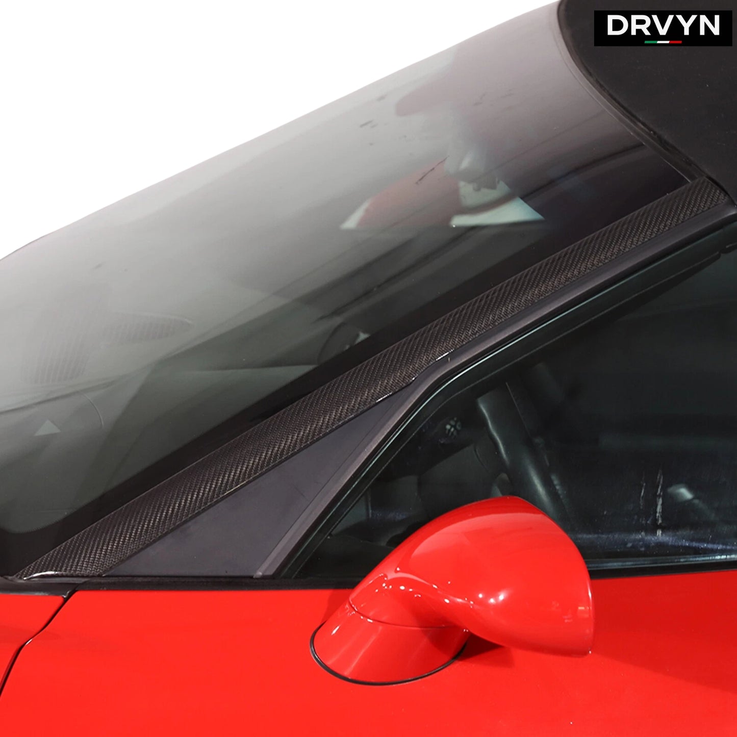 DRVYN Real Carbon Fiber Exterior Windshield A-Pillar Trim For Corvette C6 05-13 US - photo 3 - Drvyn