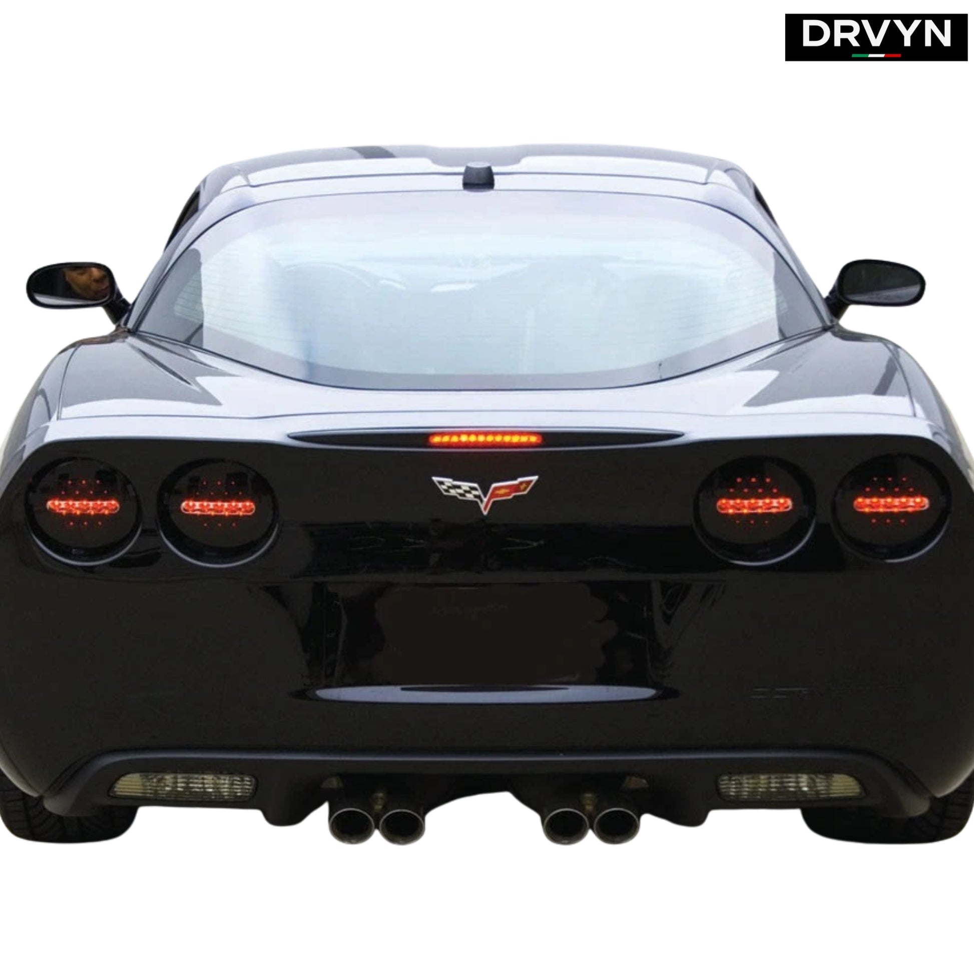 DRVYN IPCW Midnight Onyx 05-13 for Chevy Corvette C6 LED Tail Lamps LEDT-336CX 4 Pcs - photo 4 - Drvyn