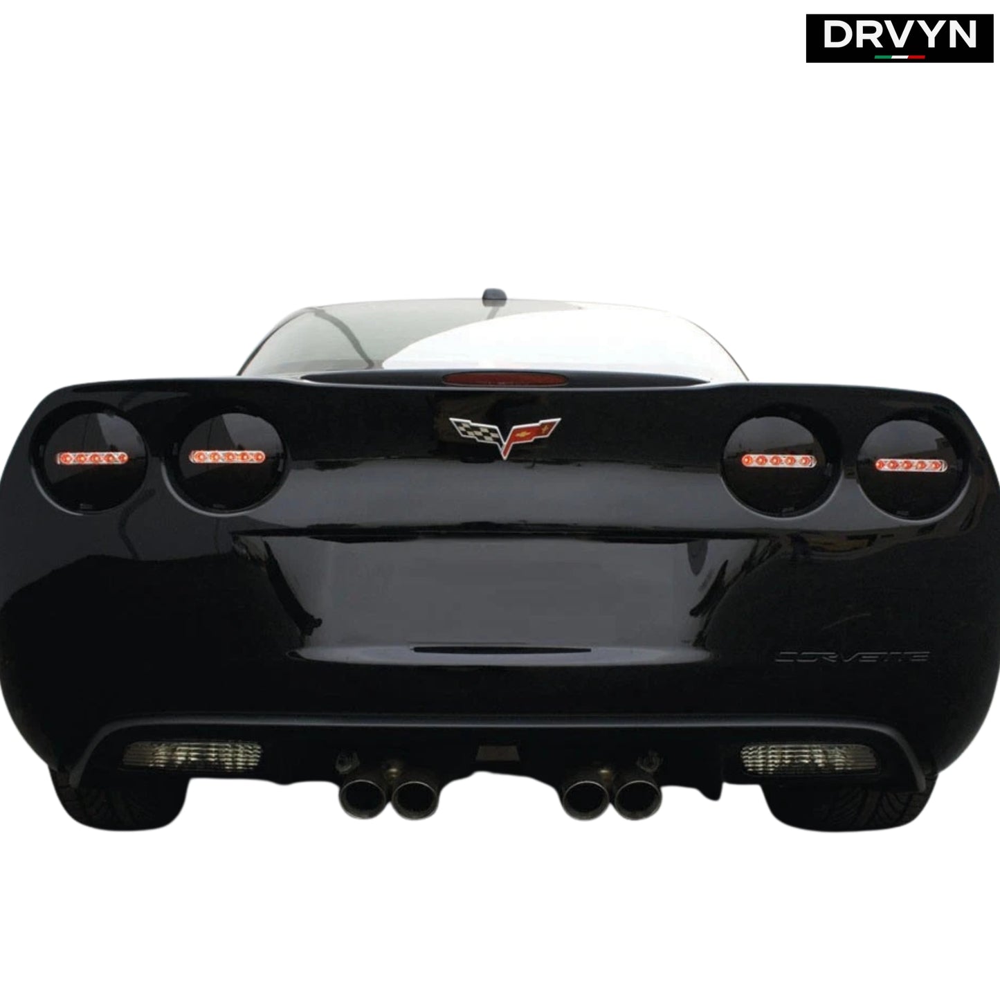 DRVYN IPCW Midnight Onyx 05-13 for Chevy Corvette C6 LED Tail Lamps LEDT-336CX 4 Pcs - photo 5 - Drvyn