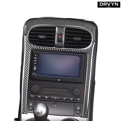 DRVYN 3Pcs Real Carbon Fiber Center Console Panel Frame Trim For Corvette C6 Z06 05-13 - photo 2 - Drvyn