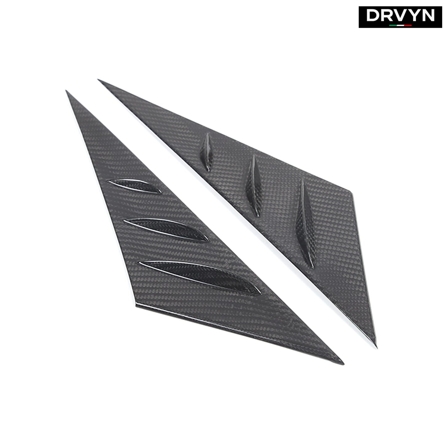DRVYN Real Carbon Fiber Window Triangle A-Pillar Cover Trim For Corvette C6 2005-13 for Nissan Infiniti - Drvyn