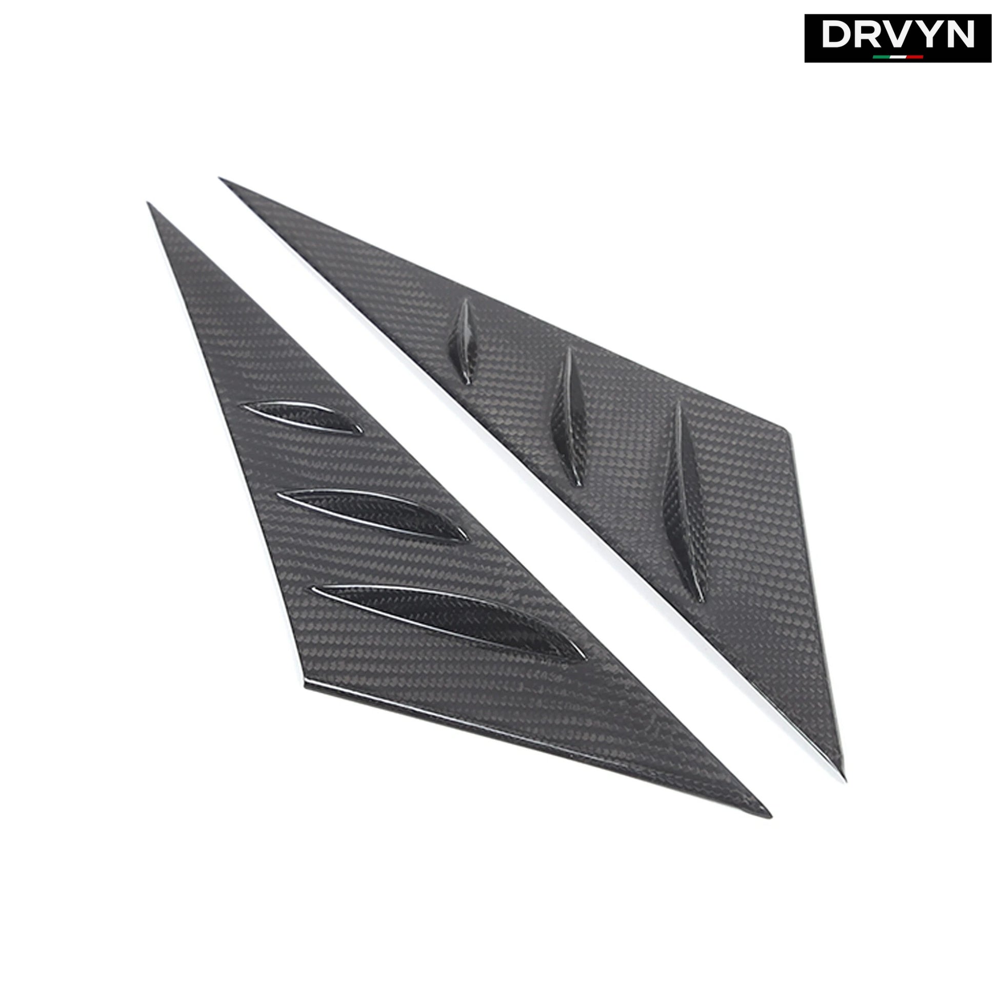 DRVYN Real Carbon Fiber Window Triangle A-Pillar Cover Trim For Corvette C6 2005-13 for Nissan Infiniti - Drvyn