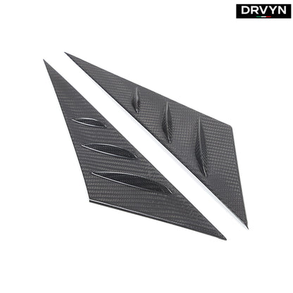 DRVYN Real Carbon Fiber Window Triangle A-Pillar Cover Trim For Corvette C6 2005-13 for Nissan Infiniti - Drvyn