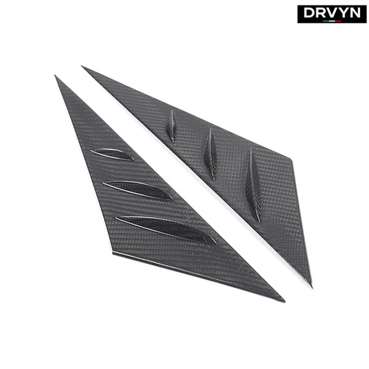 DRVYN Real Carbon Fiber Window Triangle A-Pillar Cover Trim For Corvette C6 2005-13 for Nissan Infiniti - Drvyn