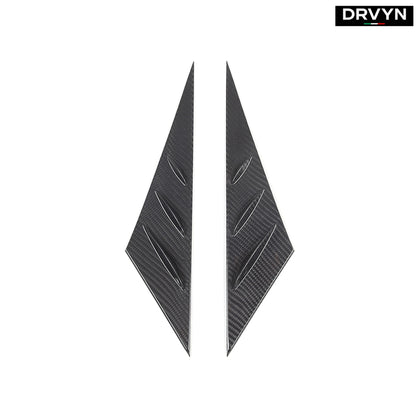 DRVYN Real Carbon Fiber Window Triangle A-Pillar Cover Trim For Corvette C6 2005-13 - photo 2 - Drvyn