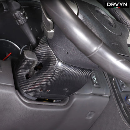 DRVYN Real Dry Carbon Fiber Steering Wheel Base Lower Trim For Corvette C6 2005-2013 - photo 2 - Drvyn