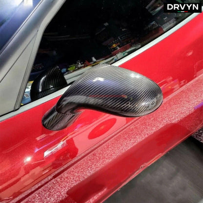 DRVYN Real Carbon For Chevy Corvette C6 ZR1 Z06 2005-13 Side Rearview Mirror Cover - photo 3 - Drvyn