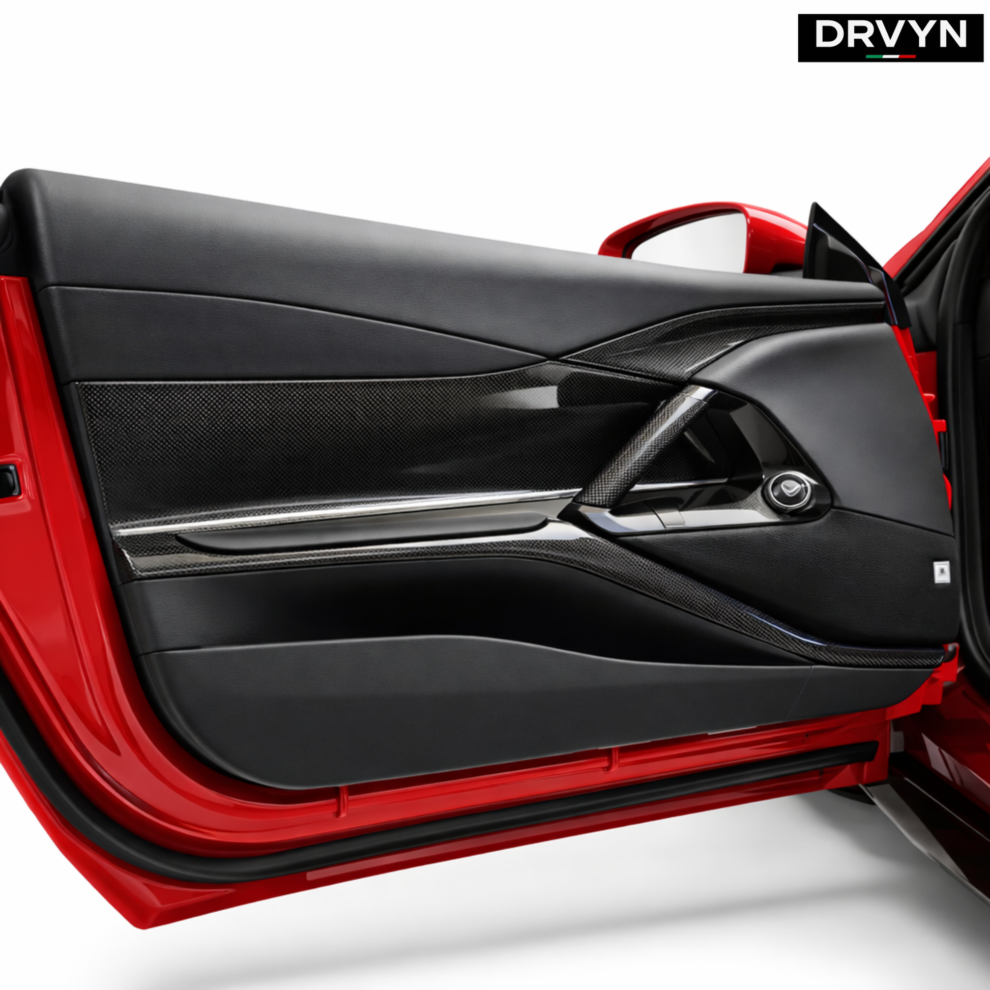 DRVYN OEM Style Dry Carbon Fiber Interior Inner Door Panels - photo 3 - Drvyn