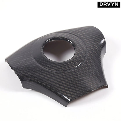 DRVYN Real Dry Carbon fiber Center Steering wheel trim cover For Corvette C6 05-13 US for Nissan Infiniti - Drvyn