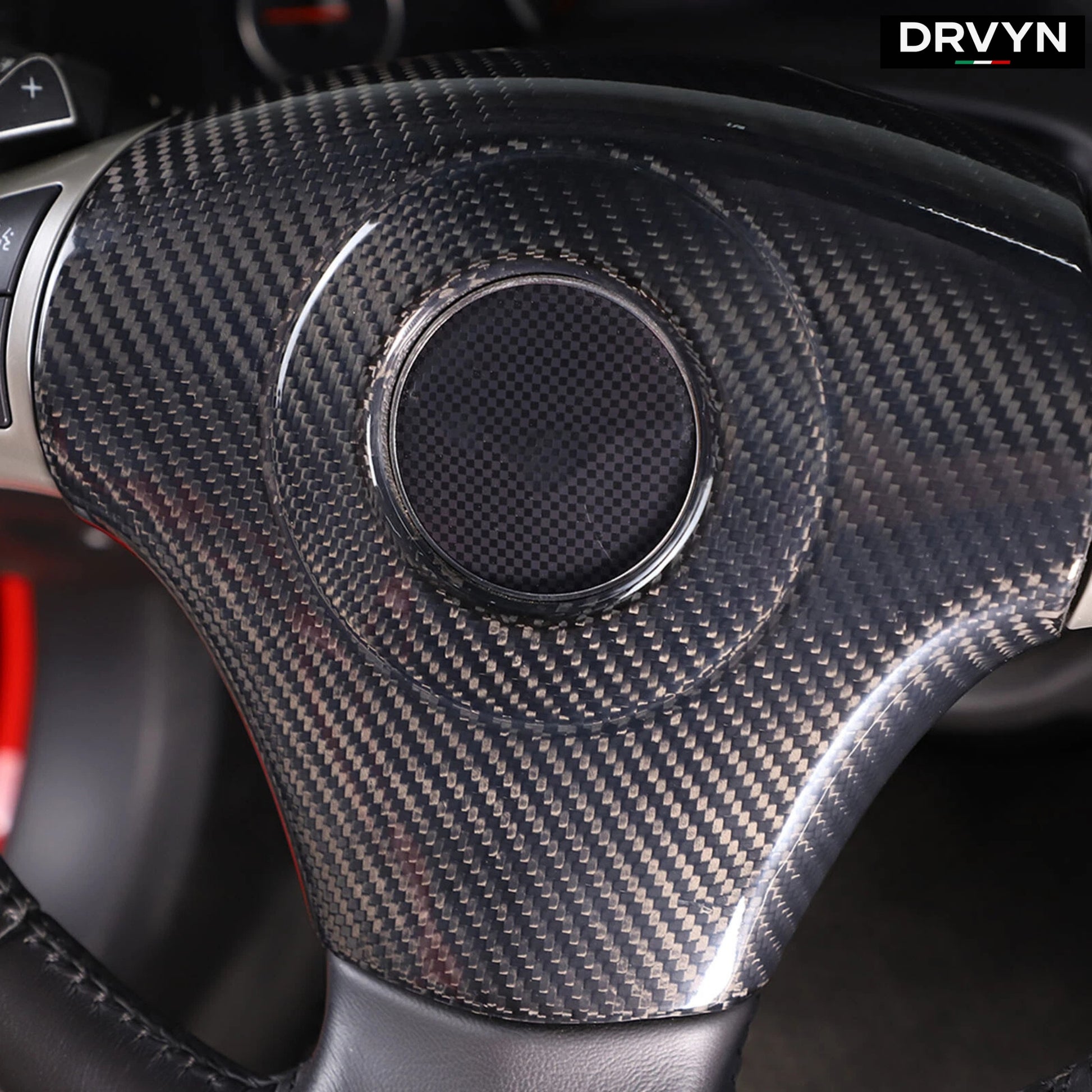 DRVYN Real Dry Carbon fiber Center Steering wheel trim cover For Corvette C6 05-13 US - photo 2 - Drvyn